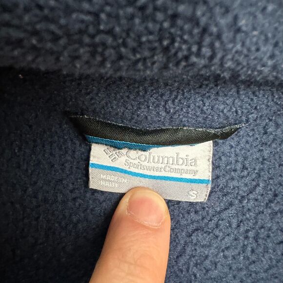 Columbia Steens Mountain Fleece Jacket Mens Small Blue Full Zip Pocket Outdoor - Picture 7 of 12